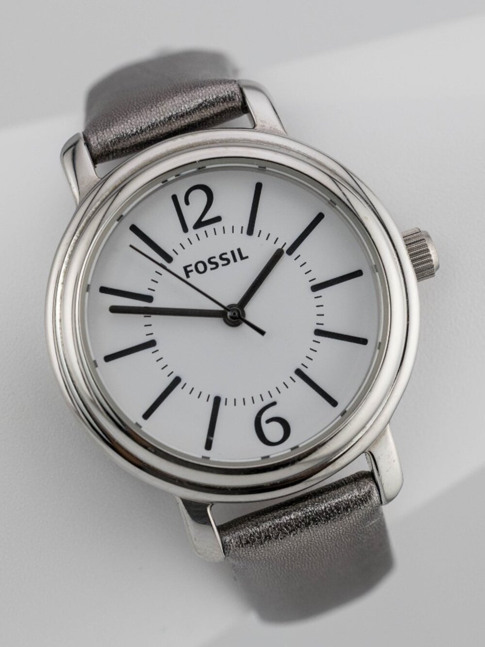 Fossil ES2706 34mm White Dial Metallic Quartz Analog Women's Watch New Battery